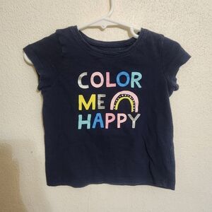 jumping beans Navy "Color Me Happy" Short Sleeve Tee